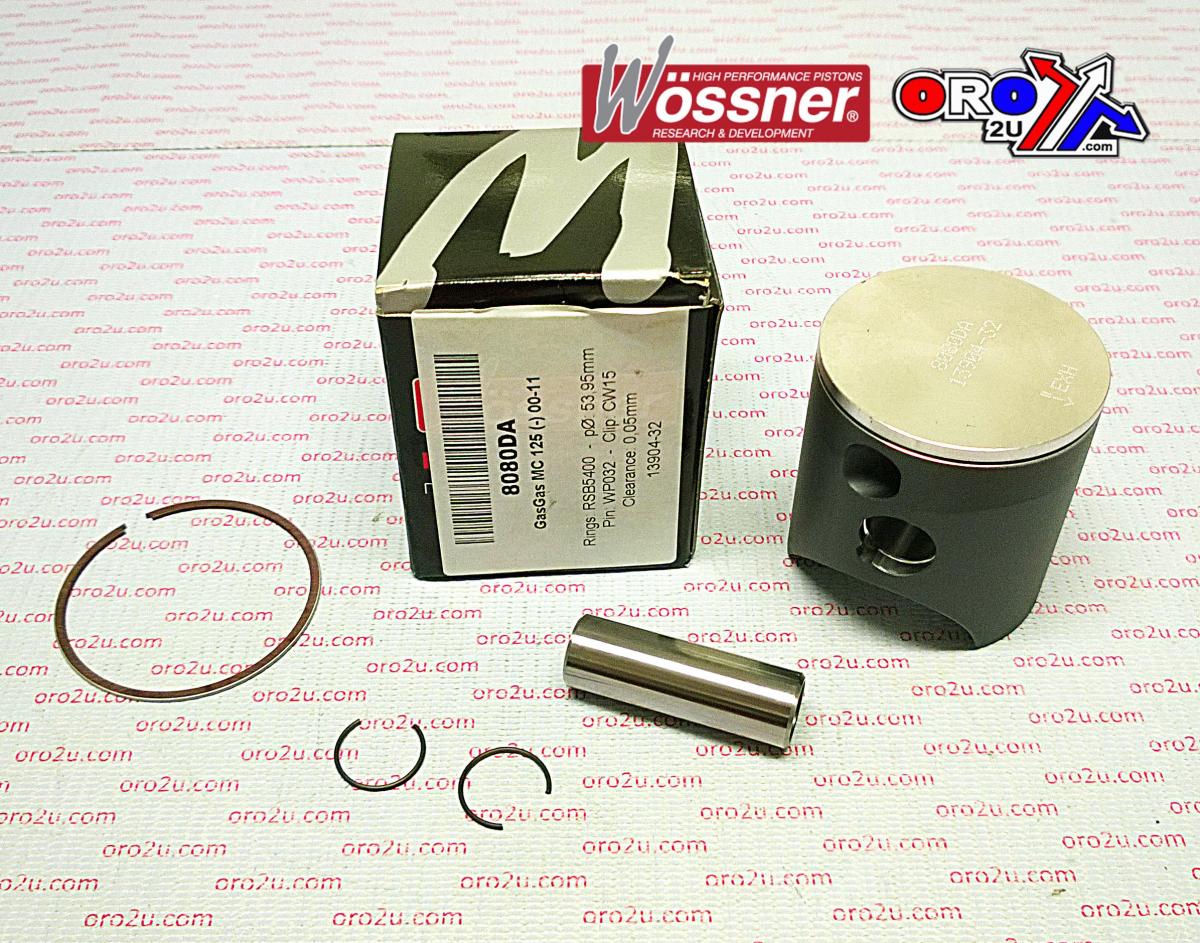 PISTON KIT 03-11 MC125 54.00, WOSSNER GASGAS 8080DA