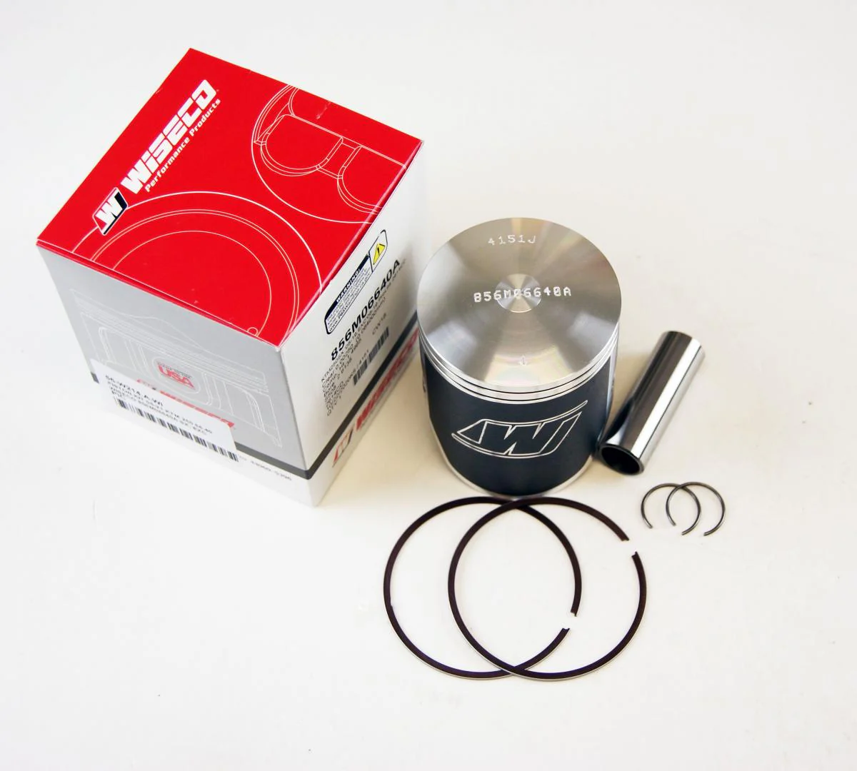 PISTON KIT 03-25 KTM 250 SX 66.40, WISECO 856M06640A SX, EXC, PRO-LITE 2-RING - Image 2