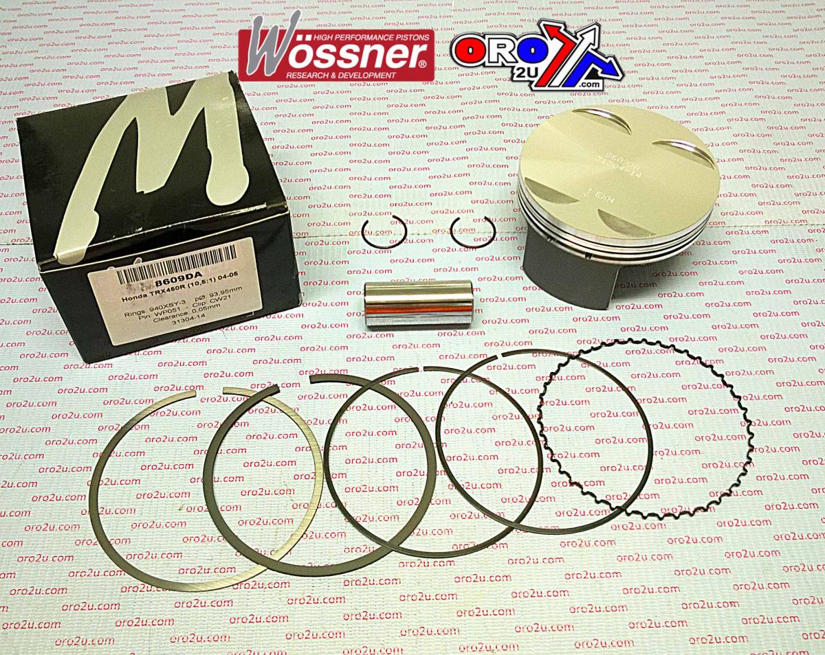 PISTON KIT 04-05 TRX450 94.00, FORGED WOSSNER 8609DA 13101-HP1-670