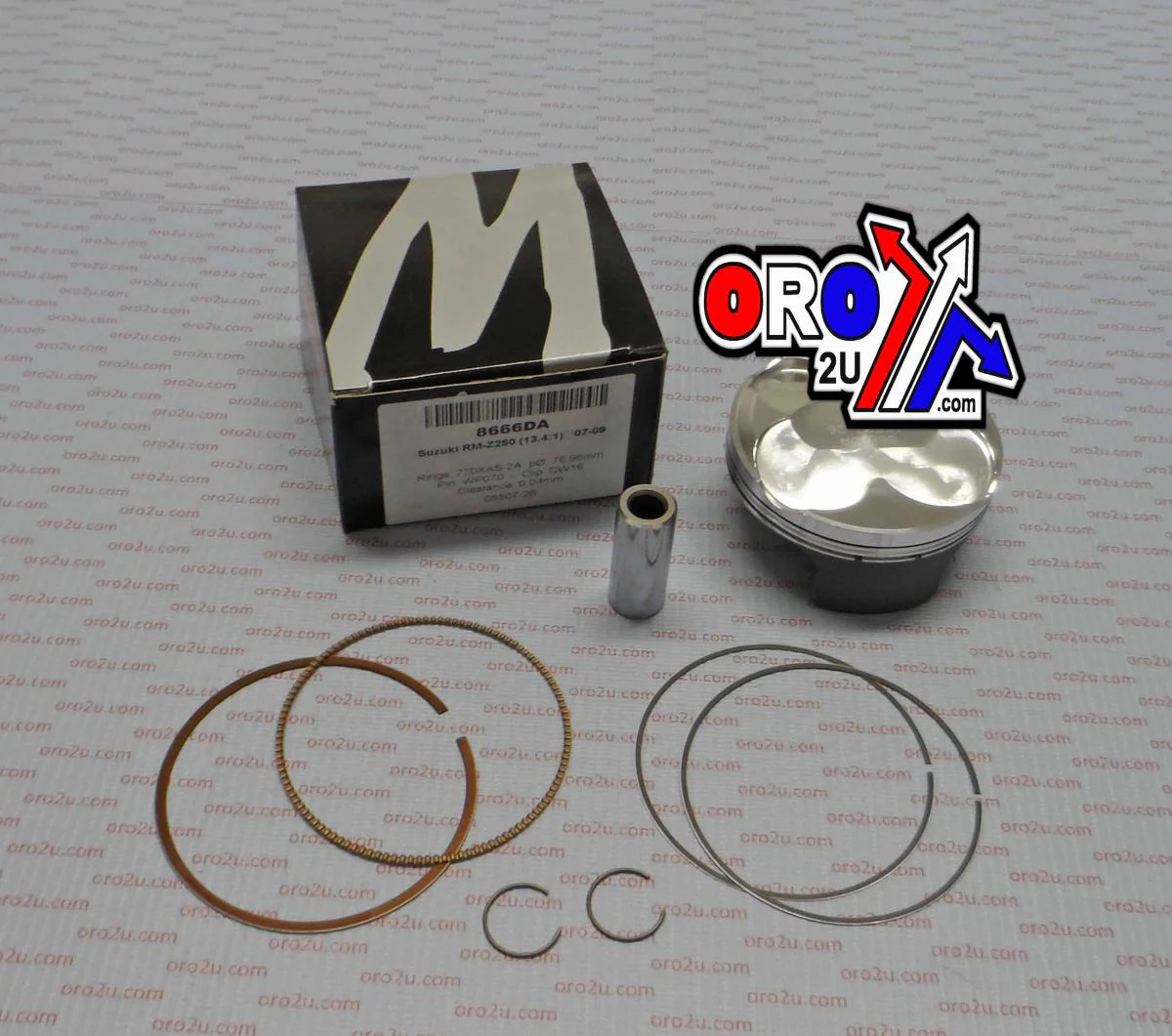 PISTON KIT 07-09 RMZ250 77.00, WOSSNER 8666DB SUZUKI - Image 2