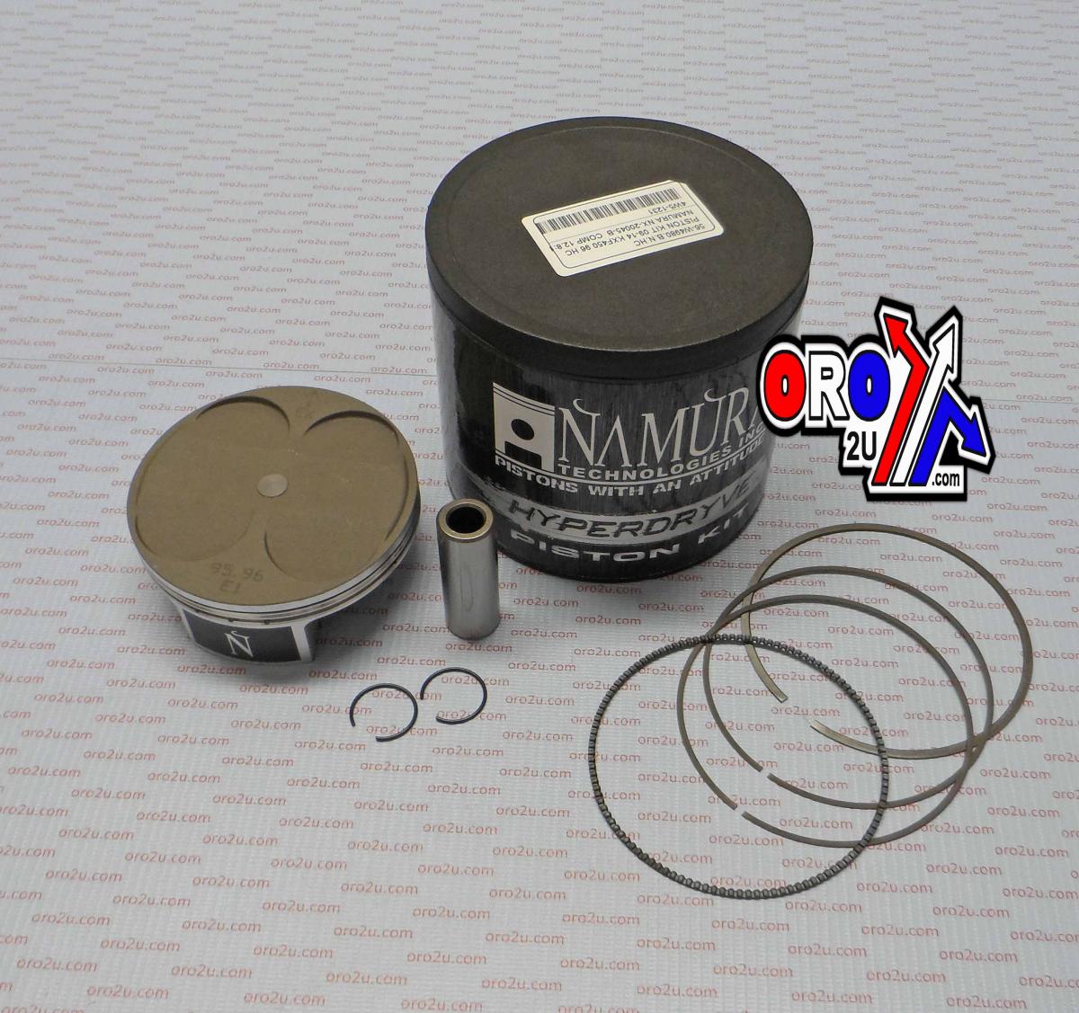 PISTON KIT 09-18 KXF450 96mm, NAMURA NX-20045-BCOMP 12.8:1, KX450F, KX-F450, Hyperdryve - Image 3