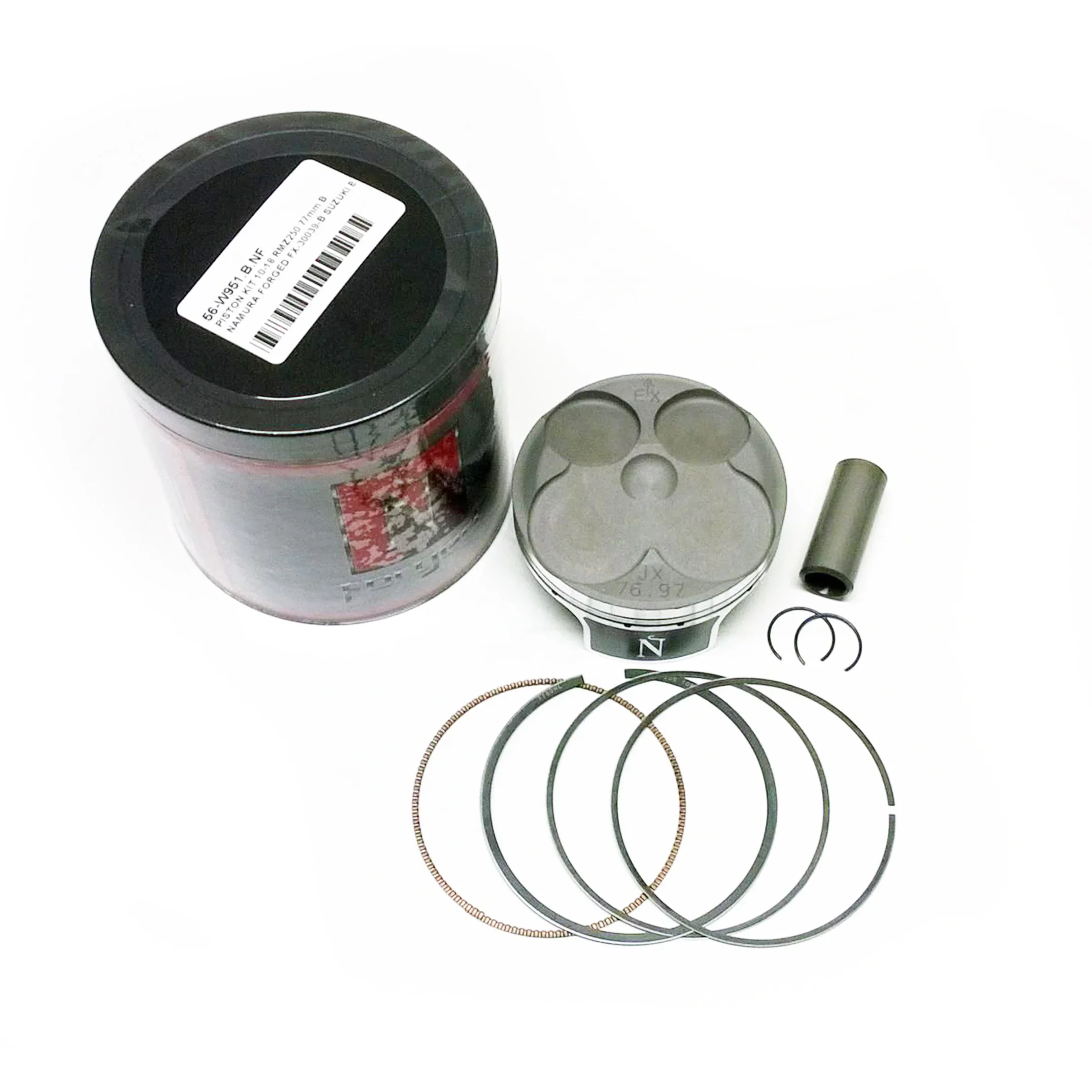 PISTON KIT 10-18 RMZ250 77mm B, NAMURA FORGED FX-30039-B SUZUKI B