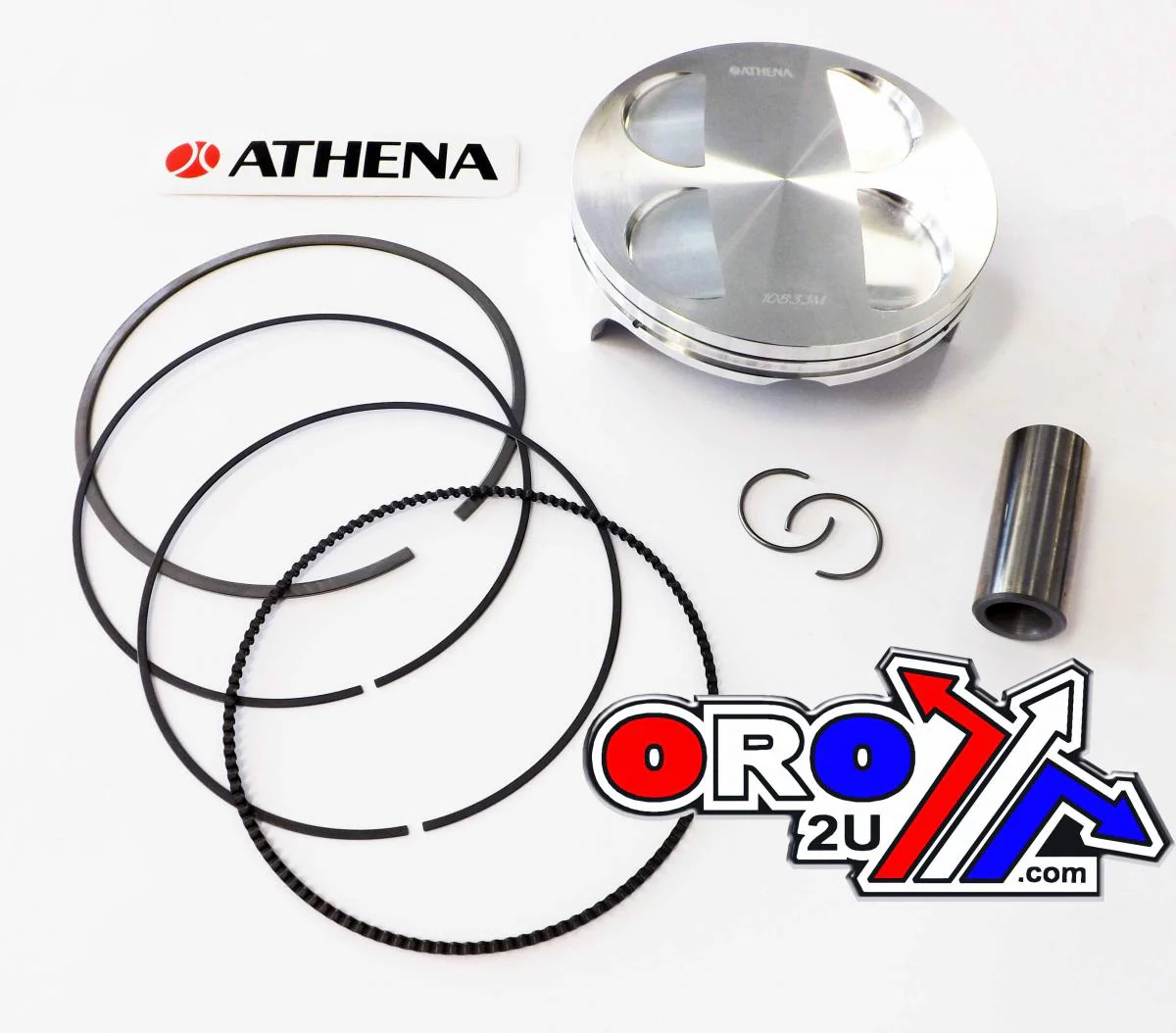 PISTON KIT 100MM HONDA CRF 450 09-16, ATHENA S4F100000180 490CC BIG BORE - Image 2