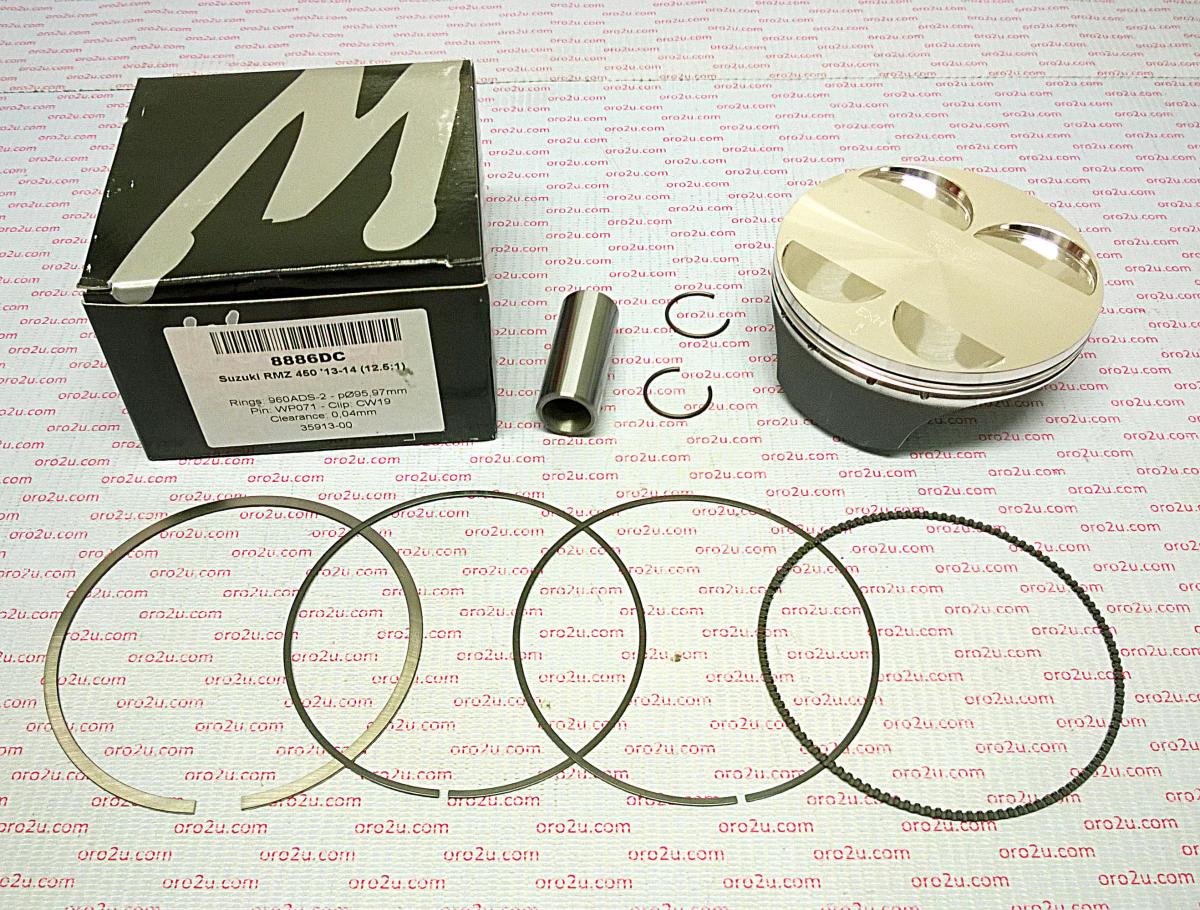 PISTON KIT 13-17 RMZ450 96.00, WOSSNER 8886DC SUZUKI - Image 2