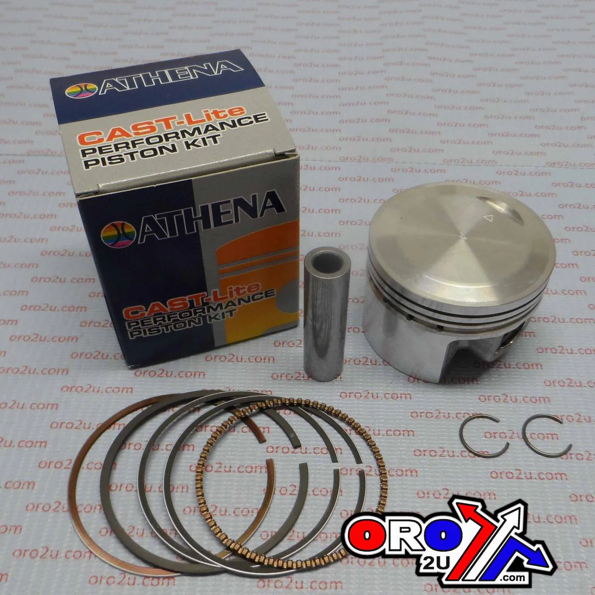 PISTON KIT 57MM KAWASAKI KLX 110 03-09, ATHENA S4C05700001A 130CC BIG BORE - Image 2