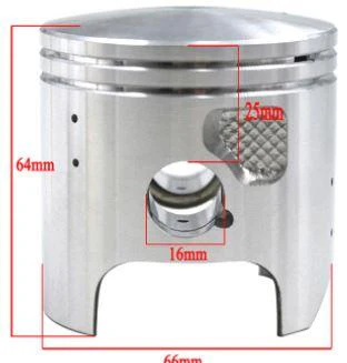 PISTON KIT 66.50mm OS 0.50 1986-2006 KAWASAKI KDX200 13001-1317 13002-1053 13008-1116 - Image 5