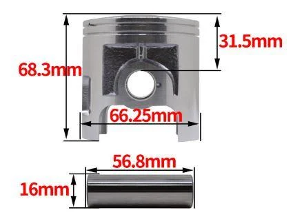 PISTON KIT 79-81 DT175 66.25 +0.25 O/S PISTON KIT - Image 3
