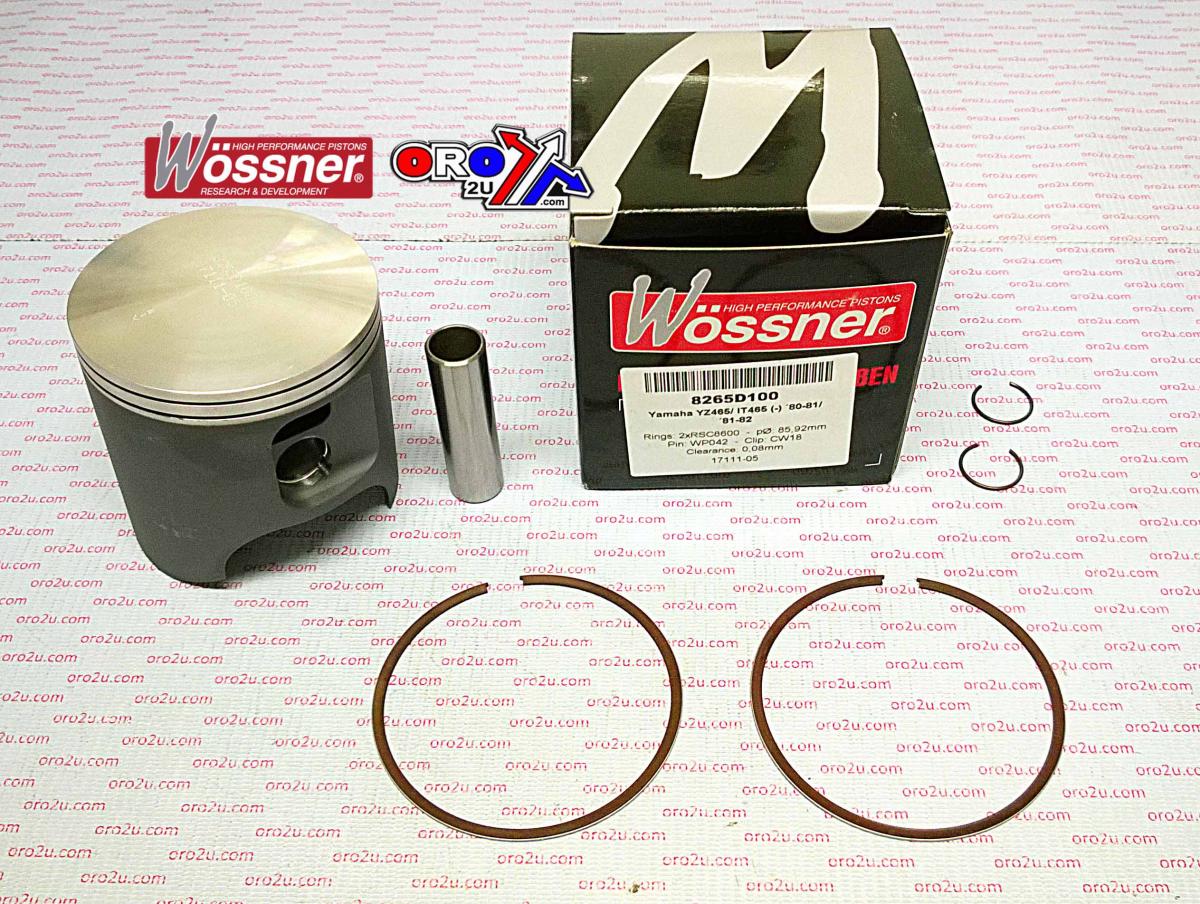PISTON KIT 80-82 YZ IT465 85.0, WOSSNER 8265DA YAMAHA KIT
