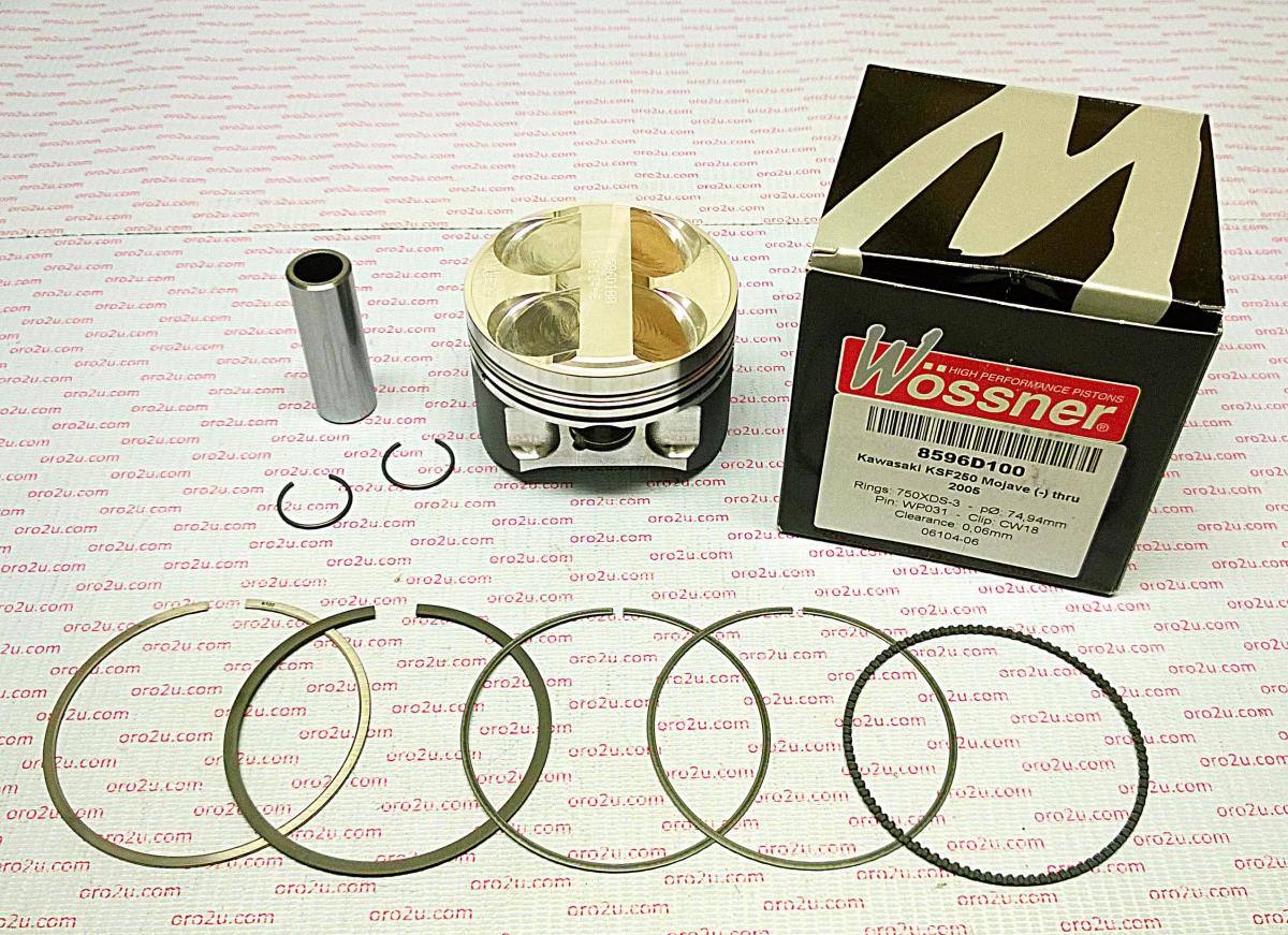 PISTON KIT 87-05 KSF250 74.50, FORGE WOSSNER 8596D050 ATV