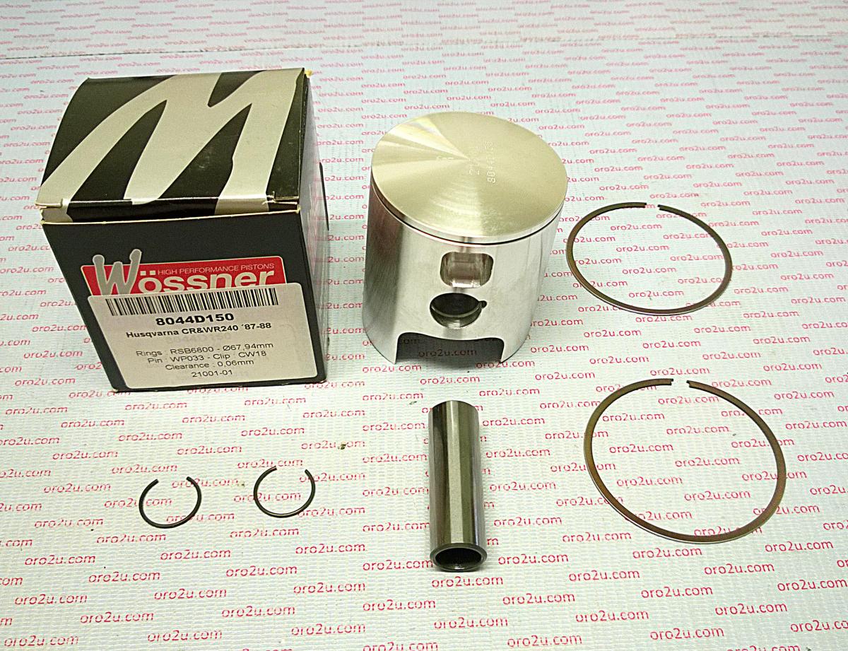PISTON KIT 87-88 CR/WR240 67.5, WOSSNER 8044D100 HUSQVARNA