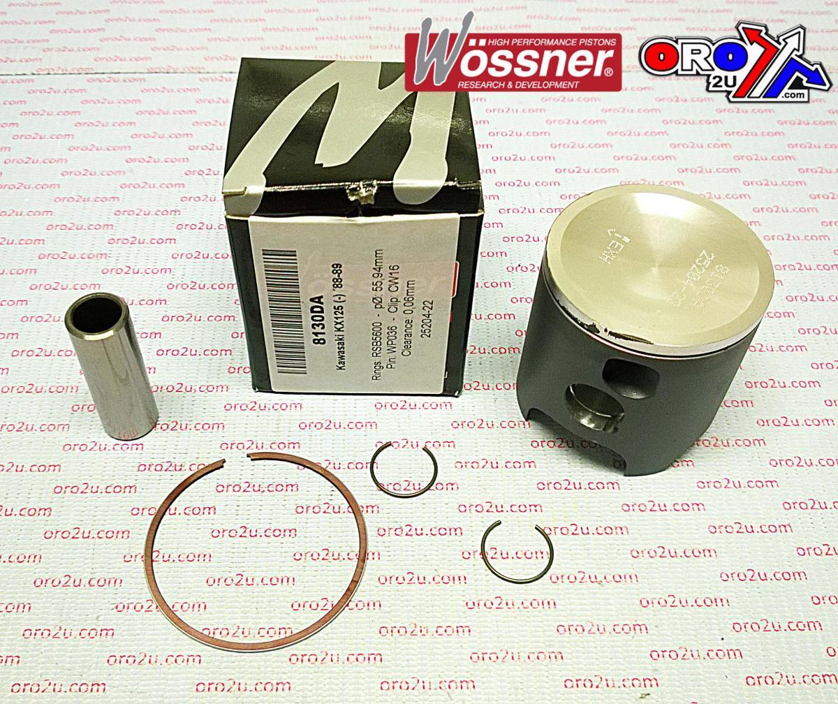 PISTON KIT 88-89 KX125 56.00, FORGED WOSSNER 8130DC