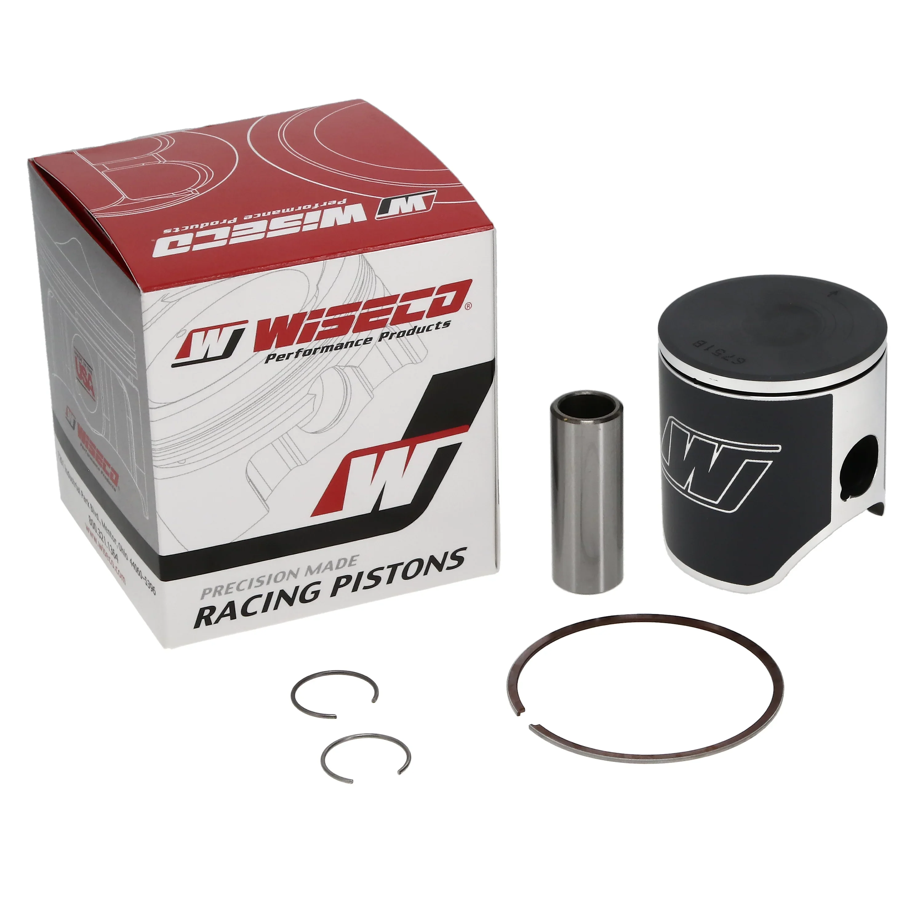 PISTON KIT 98-14 KTM200 64.00, WISECO 770M06400 FORGED