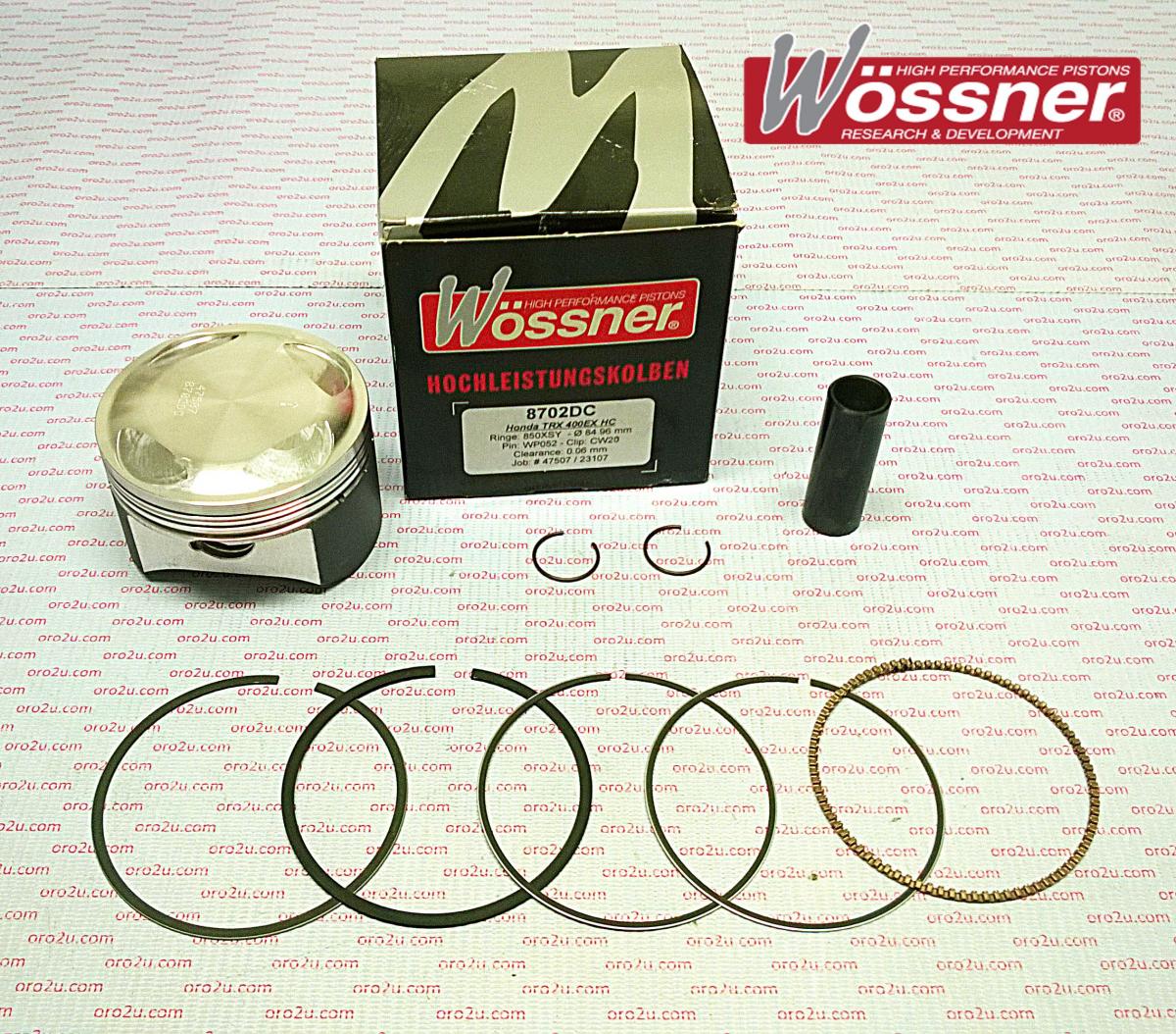 PISTON KIT 99-08 TRX XR 85.00, FORGED WOSSNER 702DC 400