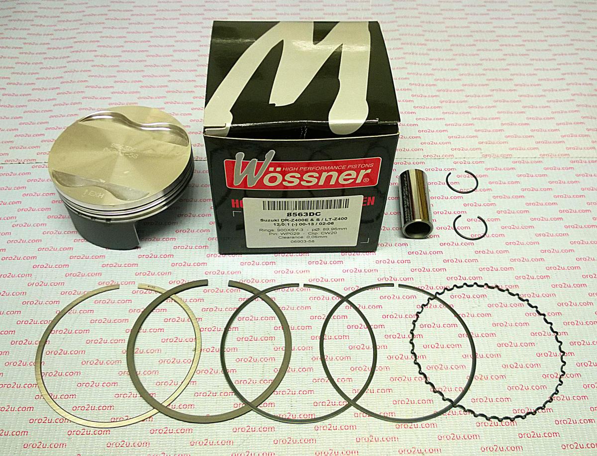 PISTON KIT LTZ400 90.00, FORGED WOSSNER 8563DB