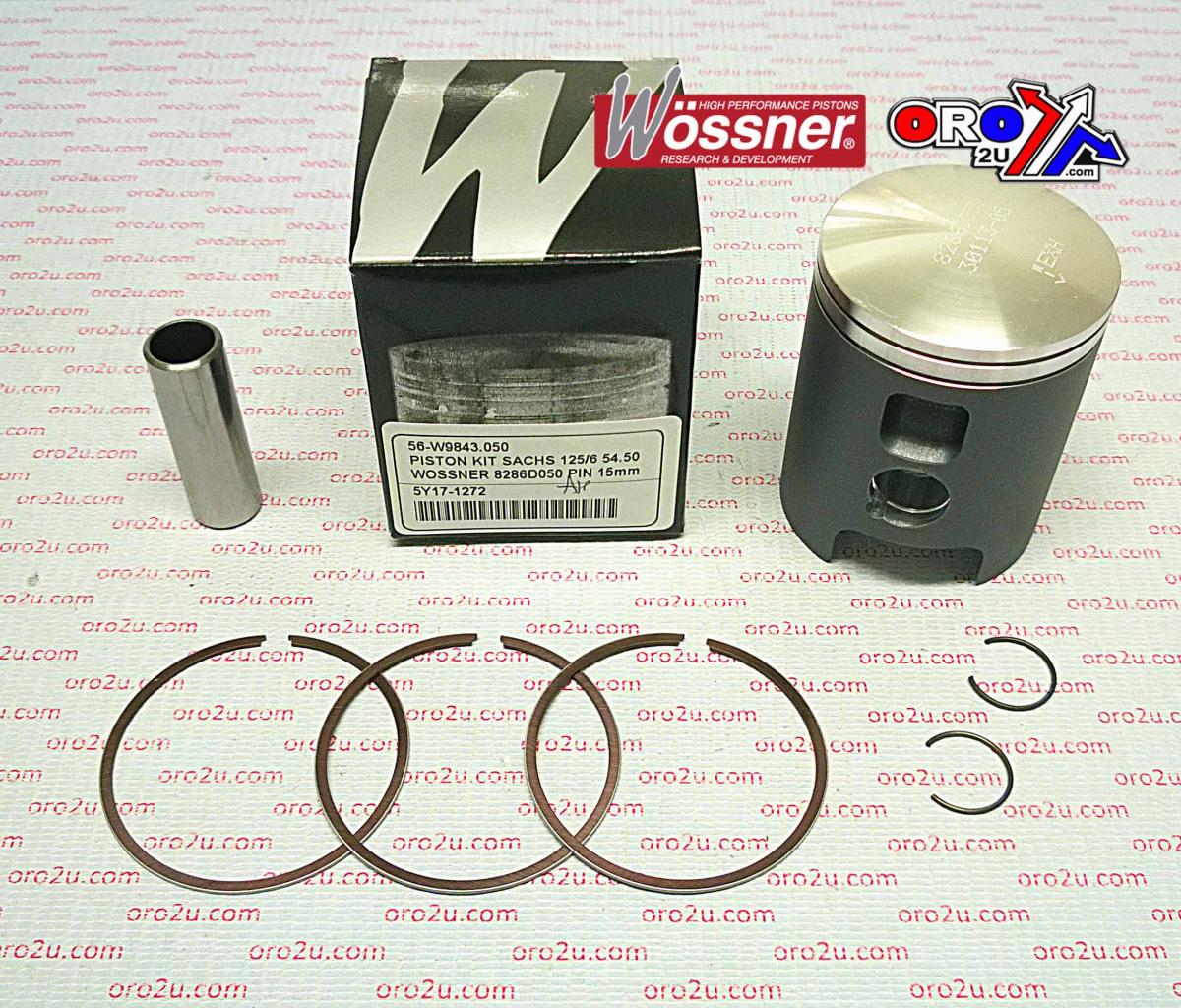 PISTON KIT SACHS 125/6 54.50, WOSSNER 8286D050 PIN 15mm