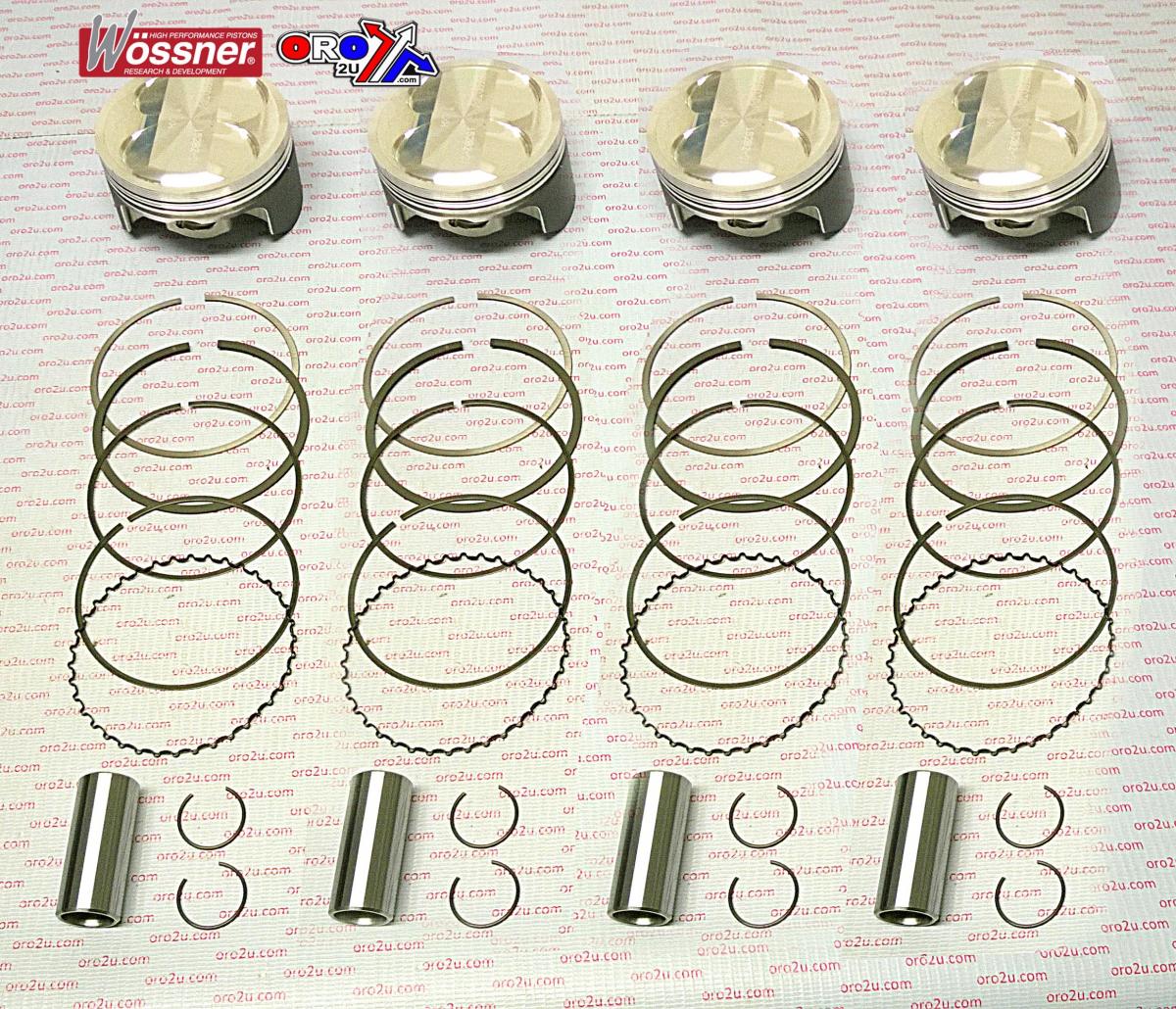 PISTON KIT SET/4 83mm OVERSIZE 5.00mm SUZUKI GSXR1100 WOSSNER K8530D500-4