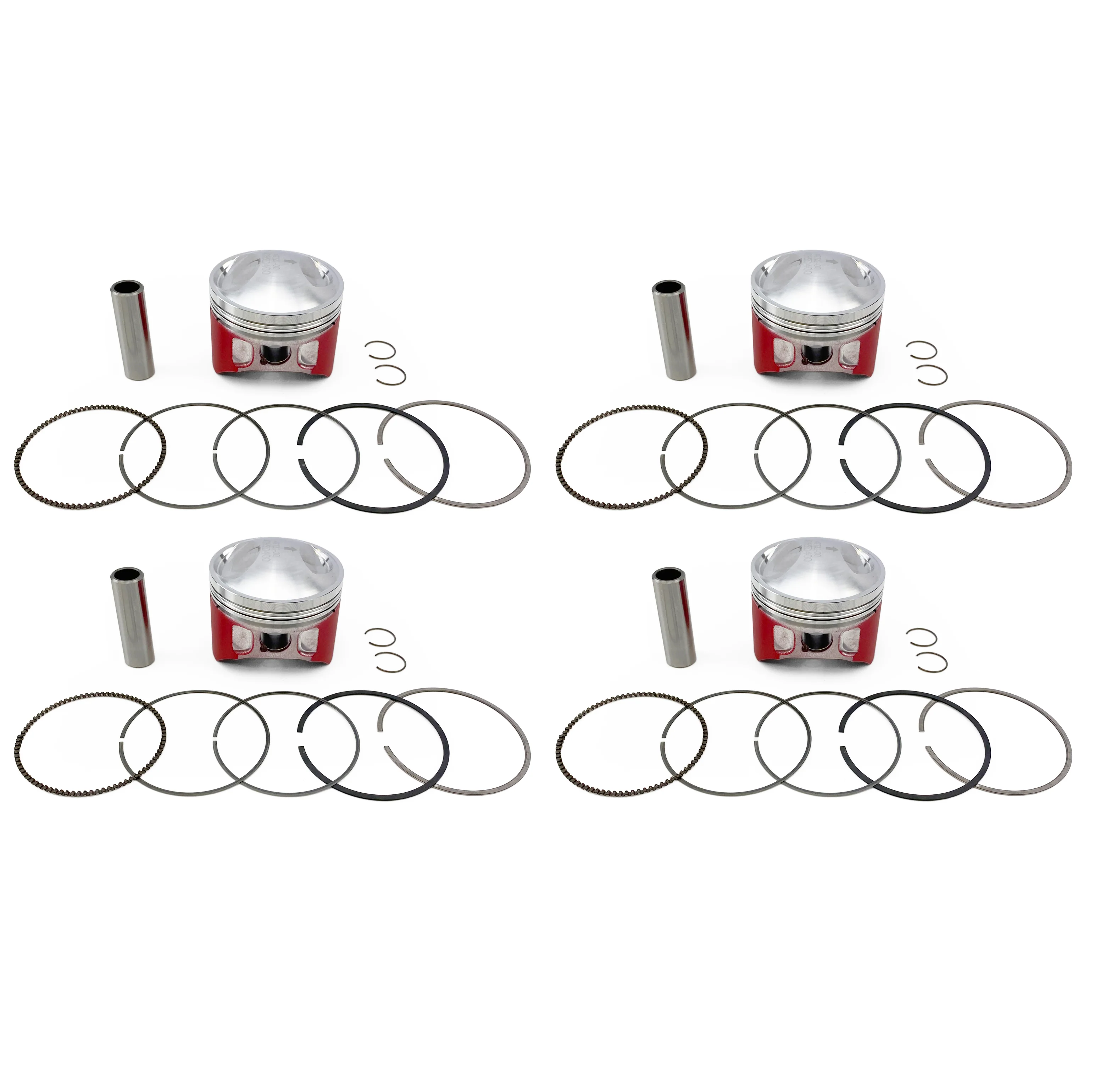 PISTON KIT, SET OF 4, SUZUKI GS750 2V 1977-1979, WOSSNER K4065D400-4