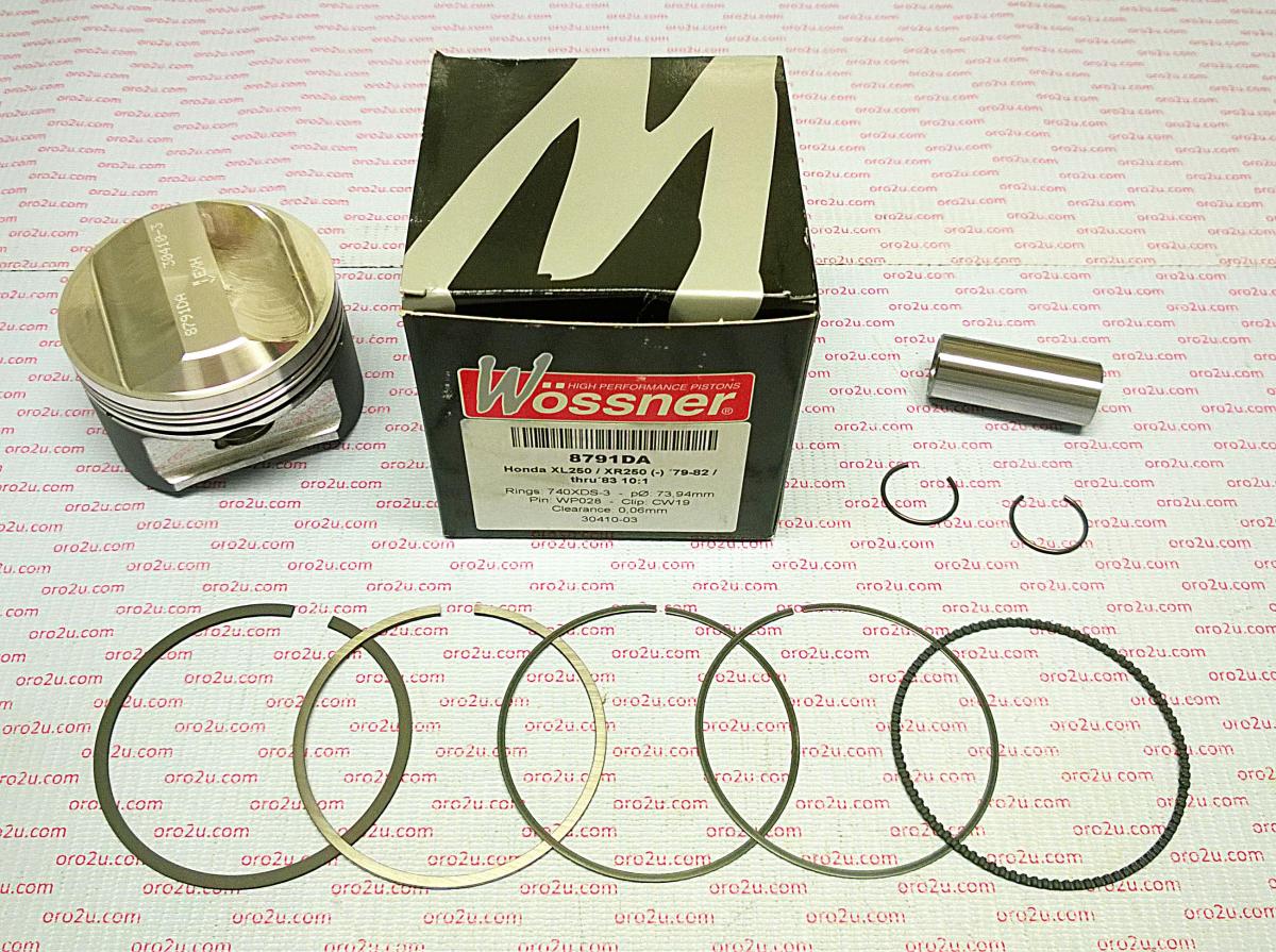 PISTON KIT XR XL 250 75.00, WOSSNER 8791D10079-83