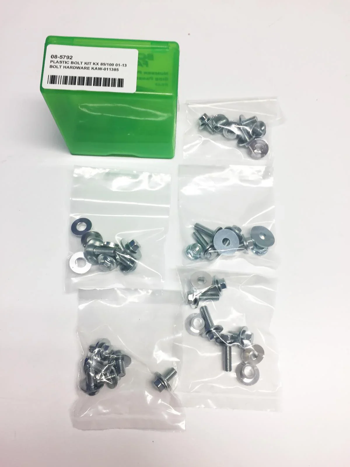 PLASTIC BOLT KIT KX 85/100 01-13, BOLT HARDWARE KAW-011385 - Image 2