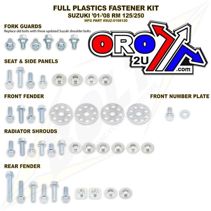 PLASTIC BOLT KIT RM125/250, BOLT HARDWARE SUZ-0108120 - Image 3