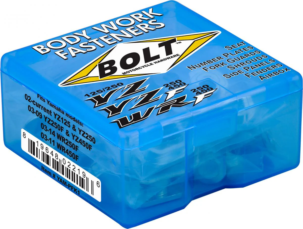 PLASTIC BOLT KIT YZF/WRF, BOLT HARDWARE YAM-PFK1, YAM-0211120 YAM-0306024 YAM-0610024