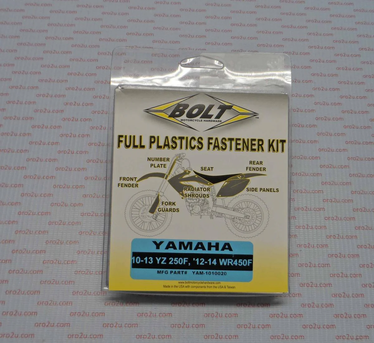 PLASTIC BOLT KIT YZF250 10-13, BOLT HARDWARE YAM-1010020 - Image 2
