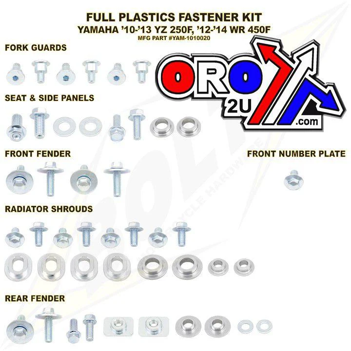 PLASTIC BOLT KIT YZF250 10-13, BOLT HARDWARE YAM-1010020 - Image 3