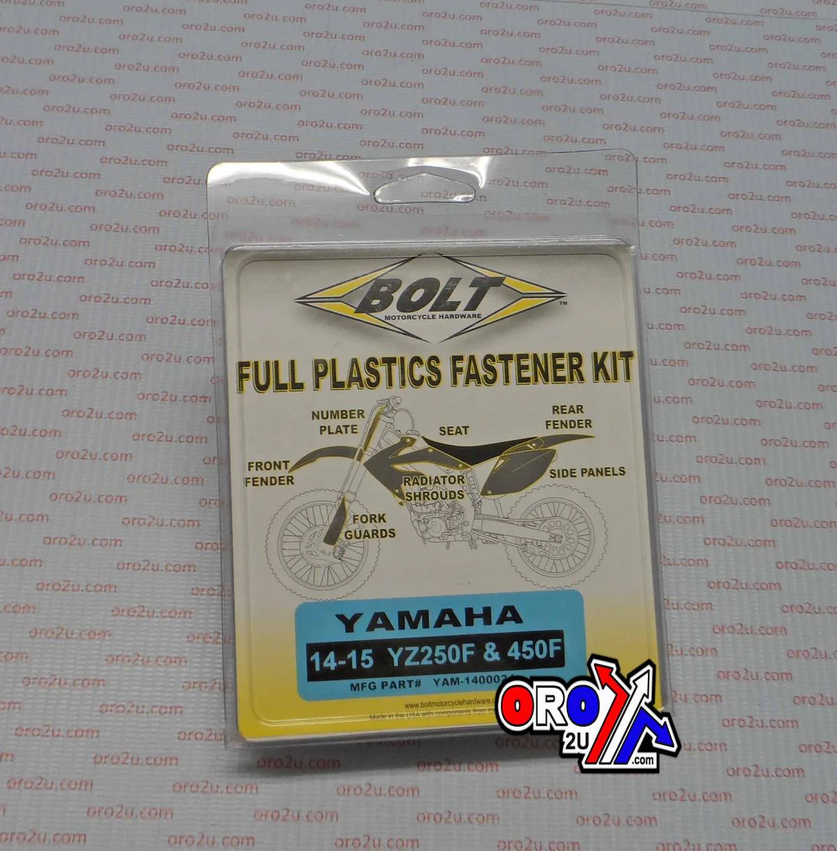 PLASTIC BOLT KIT YZF250/450, BOLT HARDWARE YAM-1400024 - Image 2