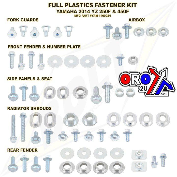 PLASTIC BOLT KIT YZF250/450, BOLT HARDWARE YAM-1400024 - Image 3