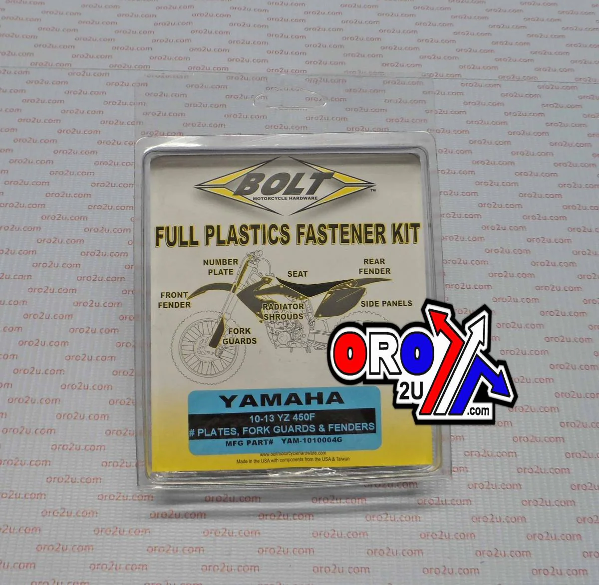 PLASTIC BOLT KIT YZF450 10-13, BOLT HARDWARE YAM-1010004G - Image 2