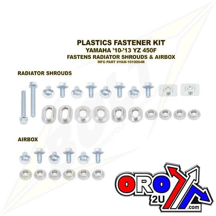 PLASTIC BOLT KIT YZF450 10-13, BOLT HARDWARE YAM-1010004R - Image 3