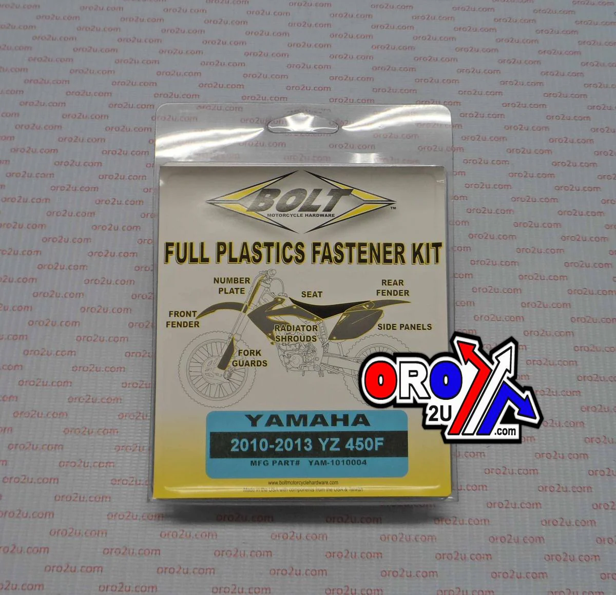 PLASTIC BOLT KIT YZF450 10-13, BOLT HARDWARE YAM-1010004 - Image 2
