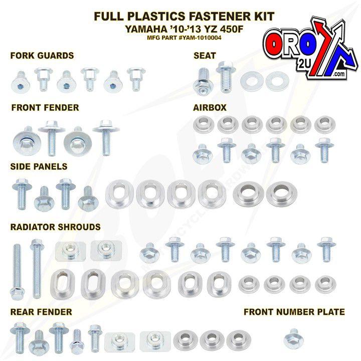 PLASTIC BOLT KIT YZF450 10-13, BOLT HARDWARE YAM-1010004 - Image 3