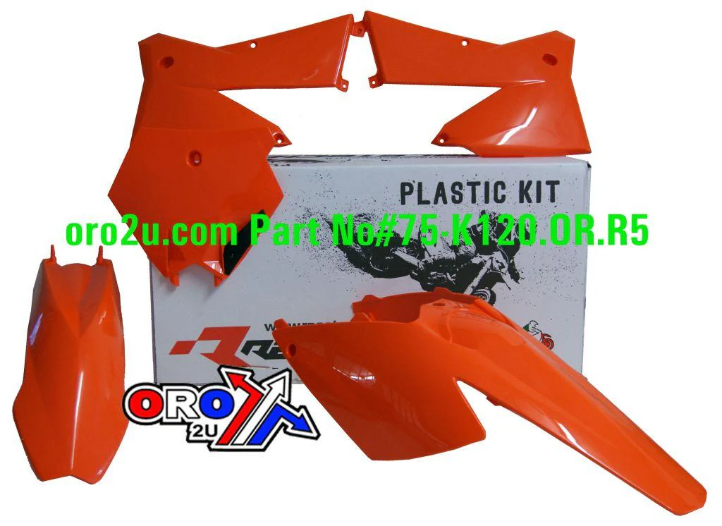 PLASTIC KIT/4 KTM 05-06 ORANGE, RTECH R-KITKTM-AR0-504 - Image 2