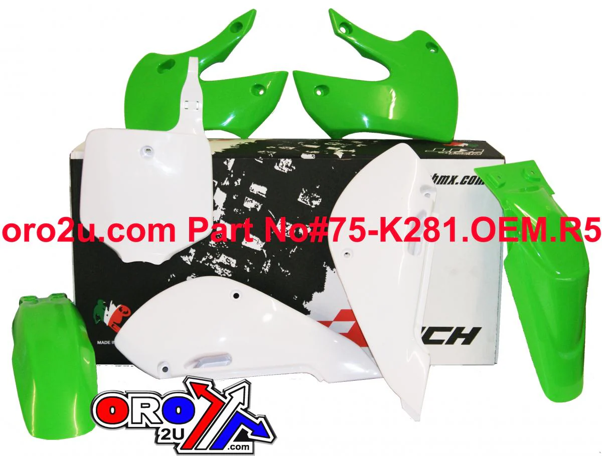 PLASTIC KIT/5 02-10 KLX110 OEM, RTECH R-KITKLX-OEM-511 - Image 2