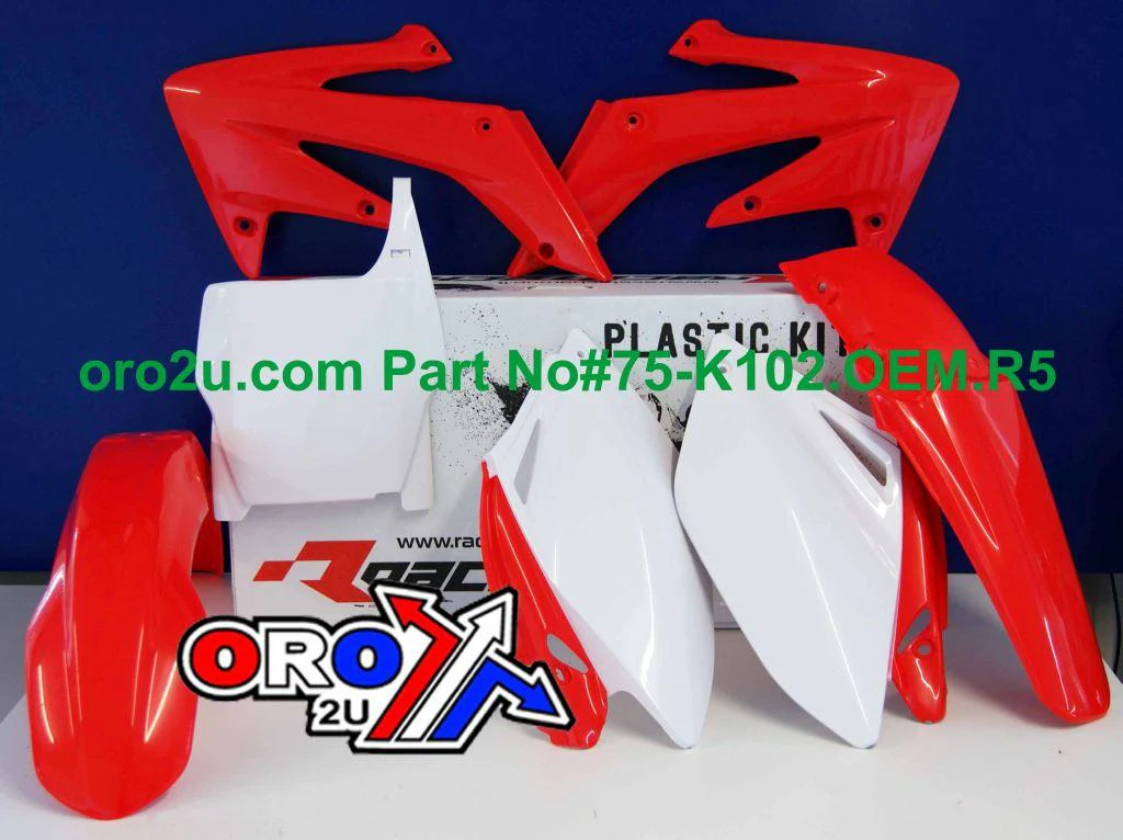 PLASTIC KIT/5 06-07 CRF250 OEM, RTECH R-KITCRF-OEM-508, OEM 06-07 - Image 2