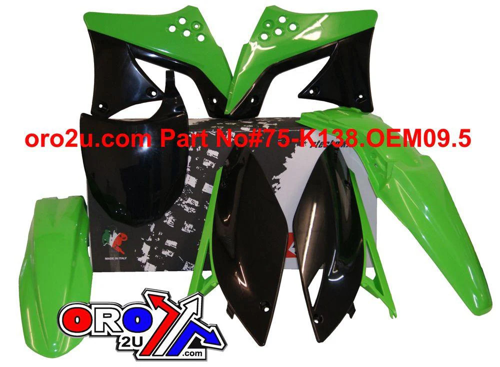 PLASTIC KIT/5 09-12 KXF250 OEM, RTECH R-KITKXF-OEM-509, OEM 09 & 12 - Image 2