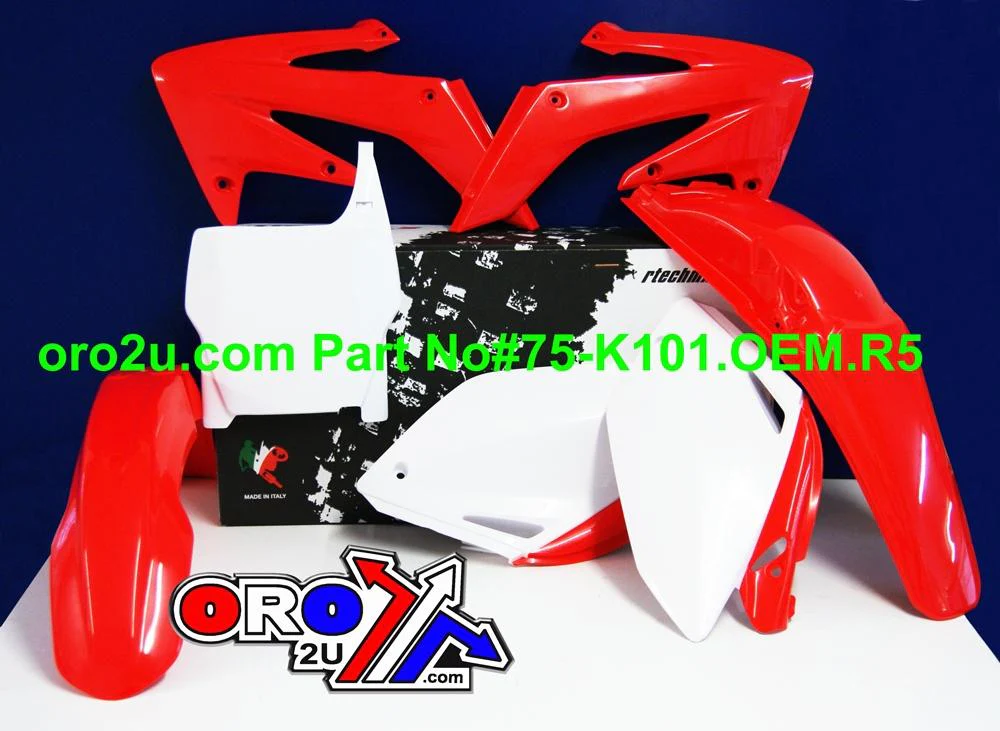 PLASTIC KIT/5 CRF250 04-05, RTECH R-KITCRF-OEM-507 - Image 2
