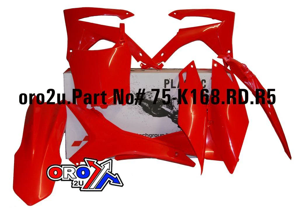 PLASTIC KIT/6 13-16 CRF250 450, RED RTECH R-KITCRF-RS0-517 - Image 2