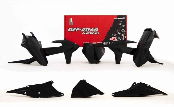 PLASTIC KIT/6 2019-22 KTM SX/SXF, BLACK, RTECH R-KITKTM-NR0-599 - Image 2