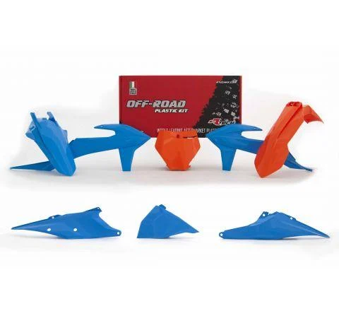 PLASTIC KIT/6 2019-22 KTM SX/SXF, ORANGE/VINTAGE LIGHT BLUE, RTECH R-KITKTM-CL0-599 - Image 2