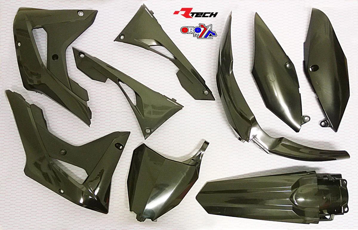 PLASTIC KIT/6 BLACK 17-18 CRF450RX, RTECH R-KITCRF-NR0-600, BLACK - Image 2