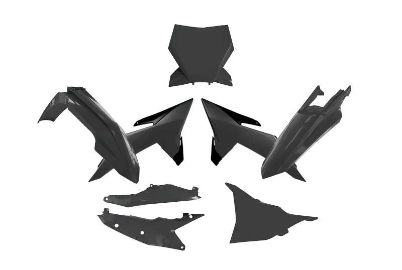 PLASTIC KIT 6PCS KTM SX SXF XC XC-F 2025, R-TECH R-KITKTM-NR0-025 BLACK