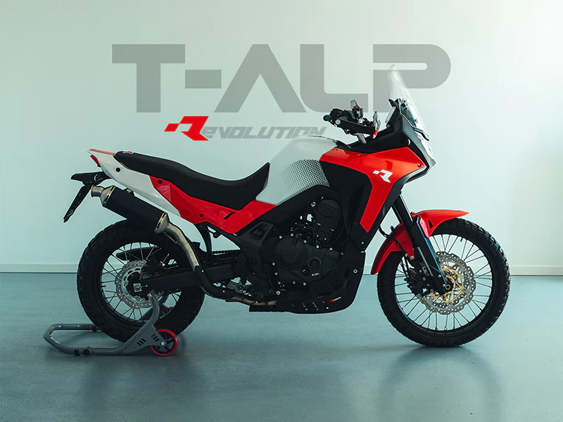 PLASTIC KIT WITH SEAT TRANSALP 750 R-TECH RED BLACK WHITE R-KITALP-RS1-024 - Image 3