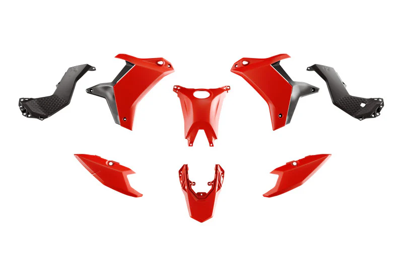 PLASTIC KIT YAMAHA TENERE 700 2025 R-TECH R-KITT70-RS1-025 RED & BLACK