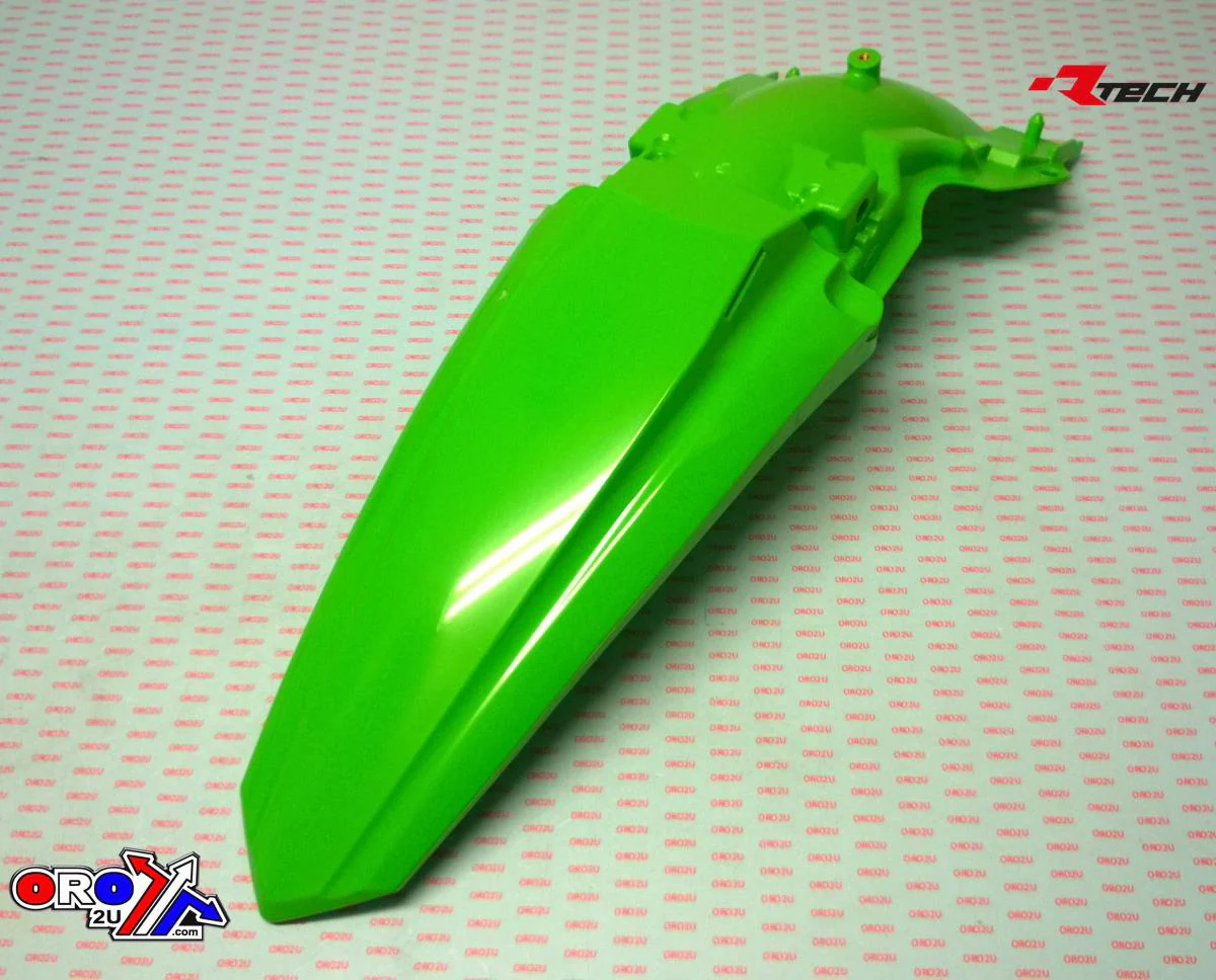 REAR FENDER 2019-23 KX450 GREEN, RTECH R-PPKXFVE0019 - Image 2