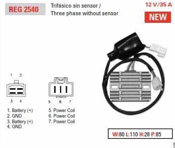 REGULATOR 12V VTX1300 03-09, Arrowhead AHA6113 HONDA - Image 4