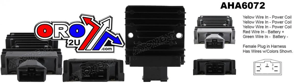 REGULATOR ARROWHEAD HONDA 250 300 600 750 CBR CB CBF FES NSS VT AHA6072 715446 31600-KVK-901 - Image 6