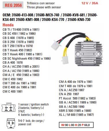 REGULATOR HONDA 31600-413-008, 31600-413-008 / 31600-MC9-740/ 31600-KV8-681 / 31600KS4-841 31600-KM1-008 / 31600-KS4-770/ 31600, AHA6013 - Image 8