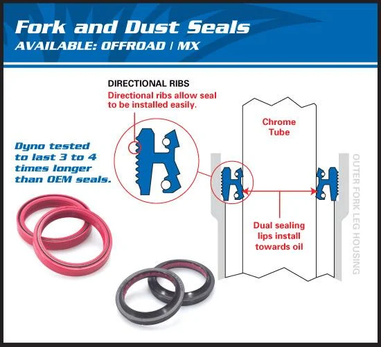 SEAL WIPER SET ALLBALLS, ALLBALLS 56-146 FORK SEAL KIT - Image 3